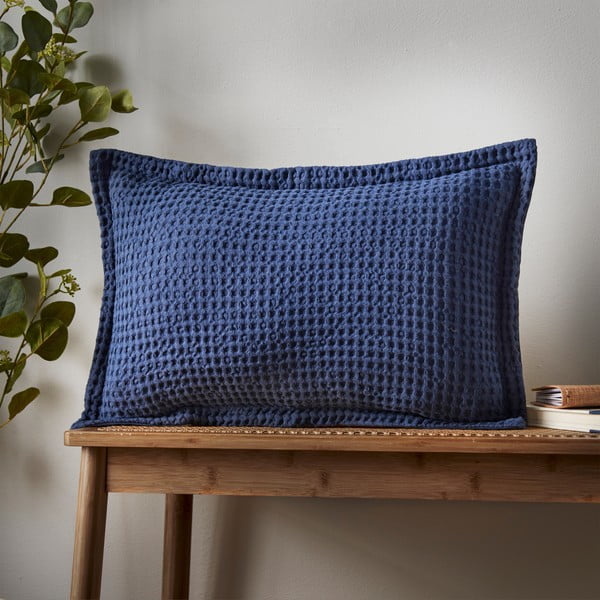 Kokvilnas dekoratīvais spilvens 30x50 cm Jaipur Chunky Waffle – Pineapple Elephant-image-1