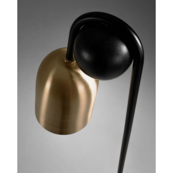 Melna/zelta krāsas stāvlampa ar metāla abažūru (augstums 180 cm) Natsumi – Kave Home-image-2