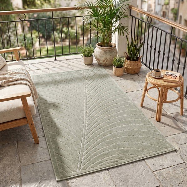 Zaļš iekštelpu un āra celiņa paklājs 80x250 cm Nova 1204 – Ayyildiz Carpets-image-1