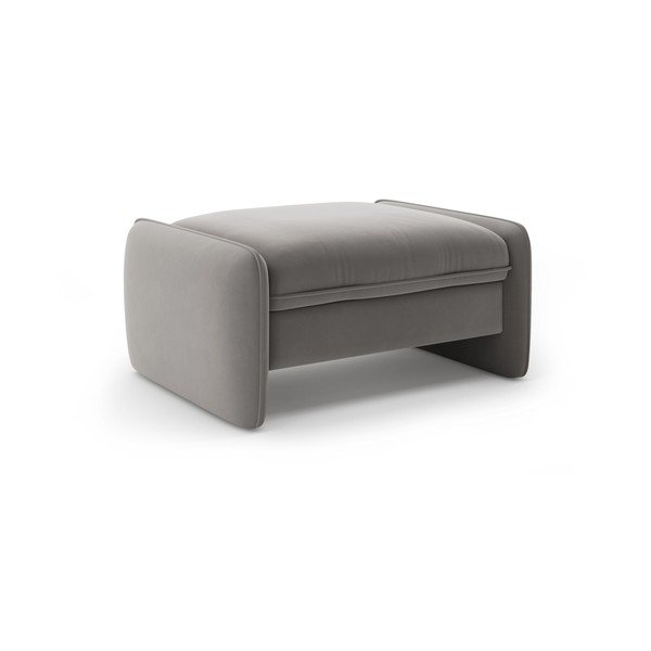 Tumši pelēks samta kāju soliņš Georgia – Micadoni 