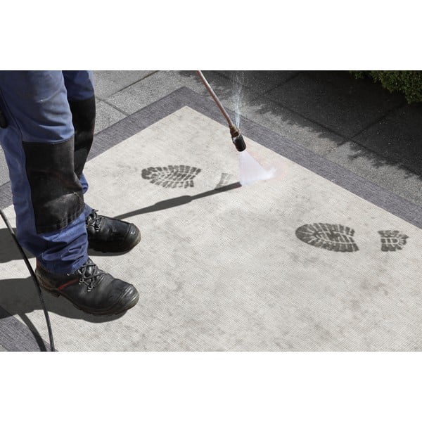 Pelēks un krēmkrāsas āra paklājs NORTHRUGS Panama, 80 x 350 cm-image-4