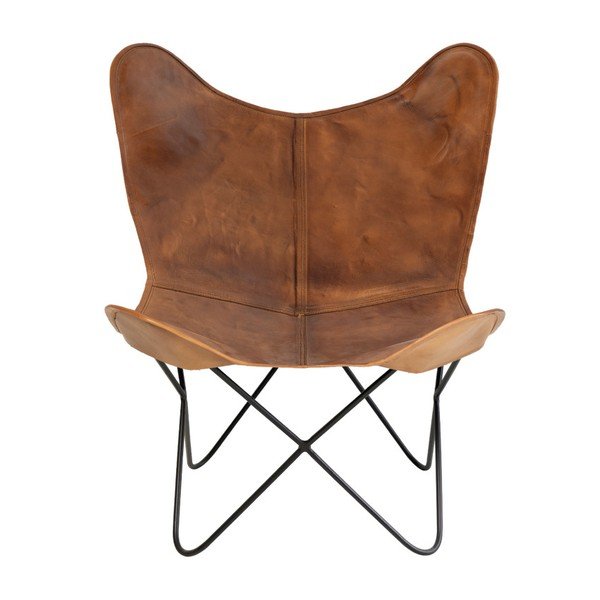 Brūns ādas krēsls Sømcasa Farfalla-image-2