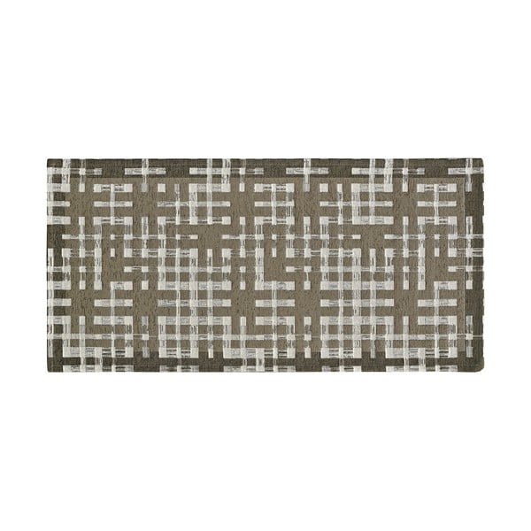 Brūns mazgājams celiņa paklājs 55x140 cm Dama Fango – Floorita