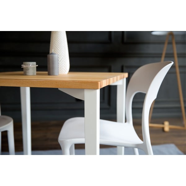 Balts pusdienu galds Ragaba TRIVENTI, 80 x 80 cm-image-1