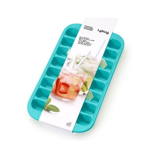 Tirkīza silikona ledus veidne Lékué Industrial, 32 kubiņi-image-1