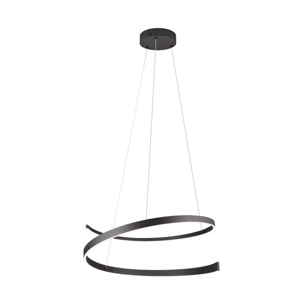 Melna LED piekaramā lampa ar balss vadību/ar mobilās lietotnes vadību un metāla abažūru ø 75 cm Cinardi – CINQUE