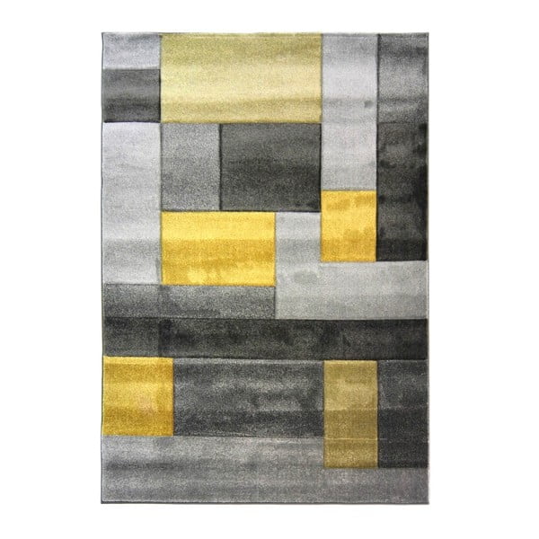Pelēks un dzeltens paklājs Flair Rugs Cosmos, 120 x 170 cm