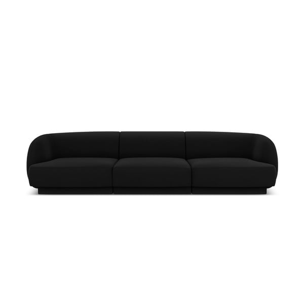 Melns samta dīvāns 259 cm Miley – Micadoni Home