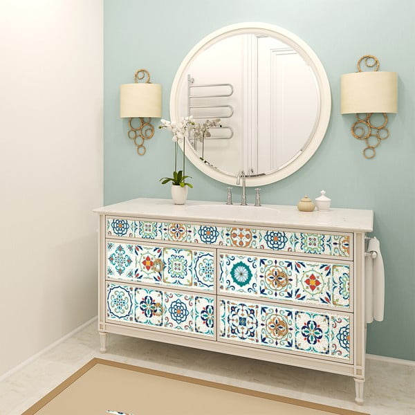 60 flīžu uzlīmju komplekts Ambiance Neo, 10 x 10 cm-image-1