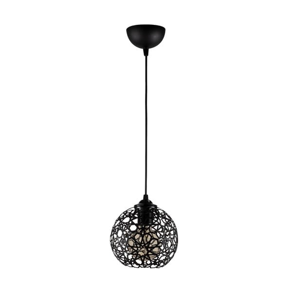 Melna piekaramā lampa ar metāla abažūru ø 17 cm Fellini – Opviq lights-image-2