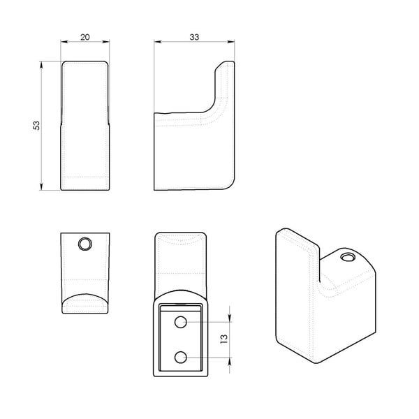 Zelta krāsas metāla sienas āķi (2 gab.) Gedy Pirenei – Sapho-image-2