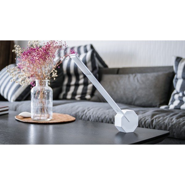 Balta LED galda lampa (augstums 38 cm) Octagon One – Gingko-image-1