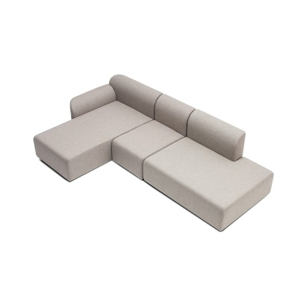 Gaiši pelēks dīvāna modulis (labais stūris) no vilnas un lina maisījuma Hugg – Gazzda-image-4