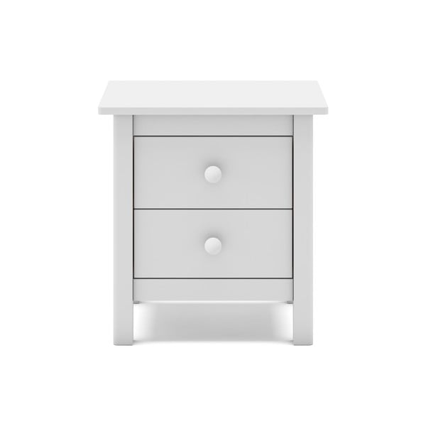 Balts priedes masīvkoka bērnu naktsskapītis Max – Marckeric-image-3