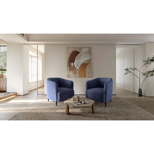 Tumši zils atpūtas krēsls Galbe – Ghado-image-1