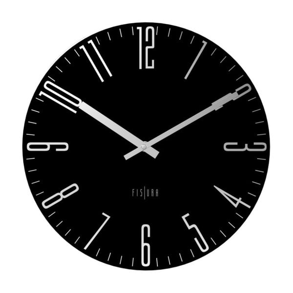 Pulkstenis Fisura Slim Black, ⌀ 35 cm