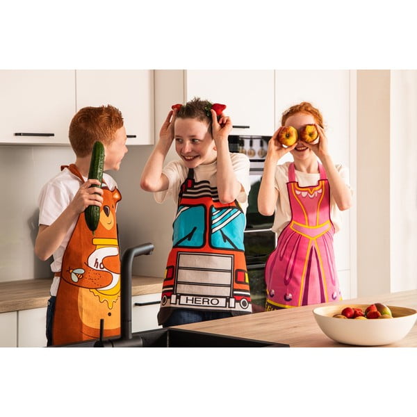 Bērnu priekšauts no pārstrādātas kokvilnas Hero – Tiseco Home Studio-image-3