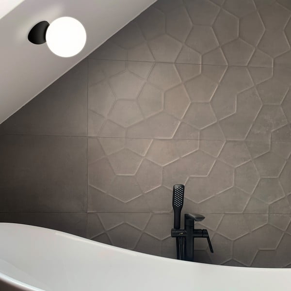 Melna sienas lampas SULION Volga, ø 12 cm-image-1