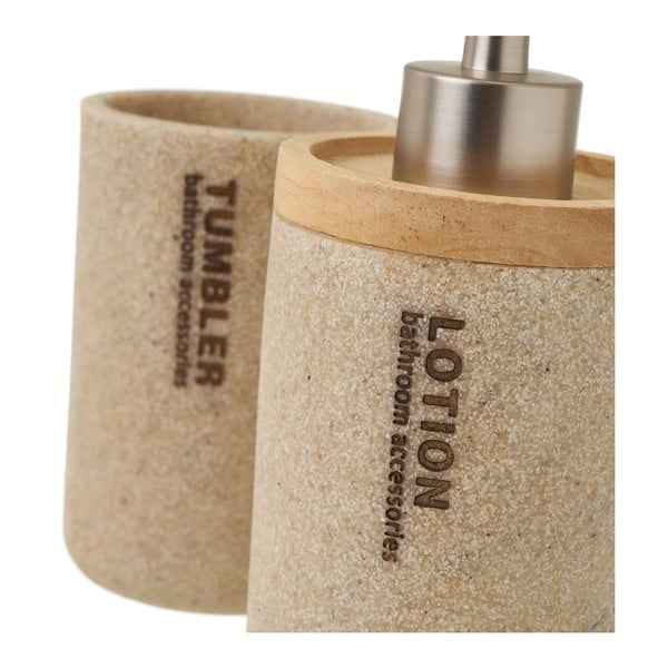 Bēšs vannas istabas piederumu komplekts – Casa Selección-image-1