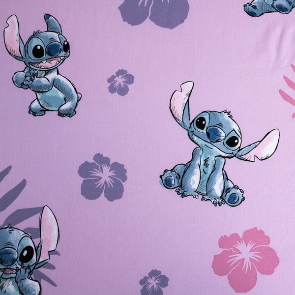Vienguļamais kokvilnas bērnu palags ar gumiju 90x200 cm Lilo and Stitch – Jerry Fabrics-image-2