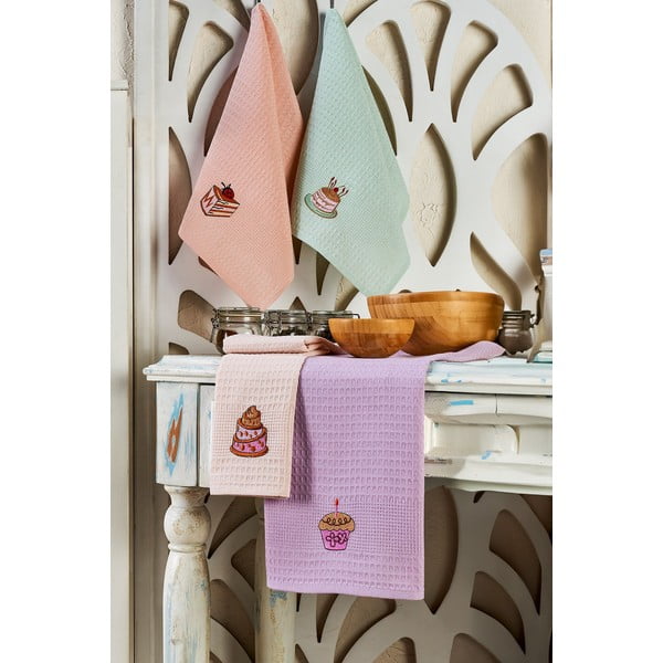 Kokvilnas trauku dvieļi (6 gab.) 40x60 cm Cake – Foutastic-image-1