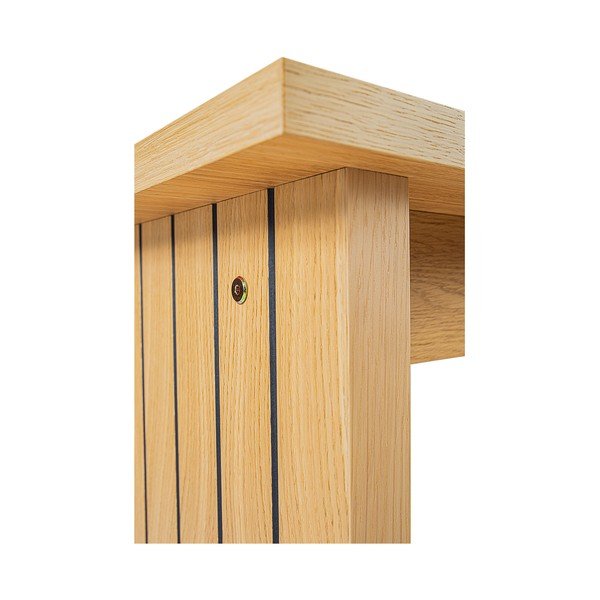 Dabīga toņa žurnālgaldiņš ar ozolkoka imitācijas virsmu 60x120 cm Stripe – Woodman-image-1