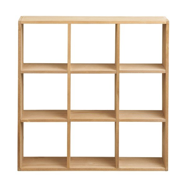 Dabīga toņa daudzlīmeņu priedes masīvkoka sienas plaukts 46 cm Moss – House Nordic