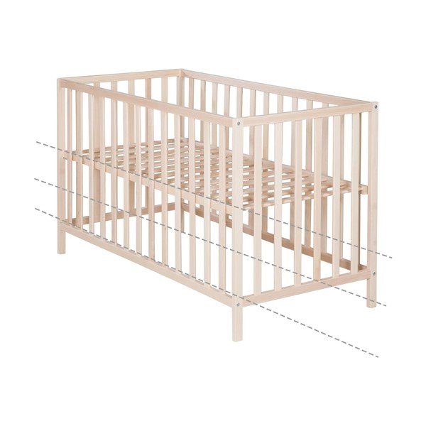 Dabīga toņa bērnu gultiņa 60x120 cm Cosi – Roba-image-3