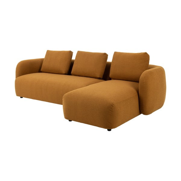 Sinepju dzeltens stūra dīvāns no buklē auduma (ar labo stūri) Imola – Bonami Selection-image-2