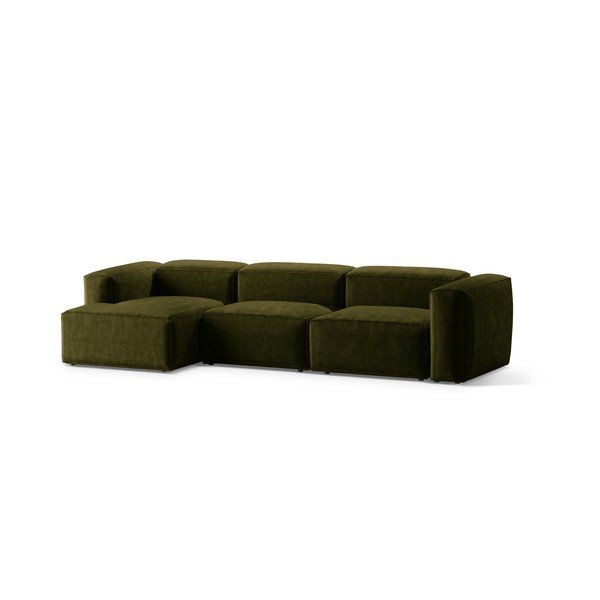 Zaļš velveta stūra dīvāns (ar kreiso stūri/ar zvilni) Bergamo – Cosmopolitan Design-image-2