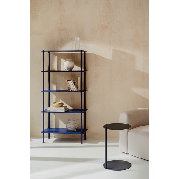 Zils plaukts ar ozolkoka imitāciju 80x163x35 cm Teidi – noo.ma-image-1