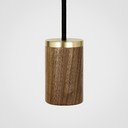 Tumši brūna piekaramā lampa ø 5 cm Knuckle – tala