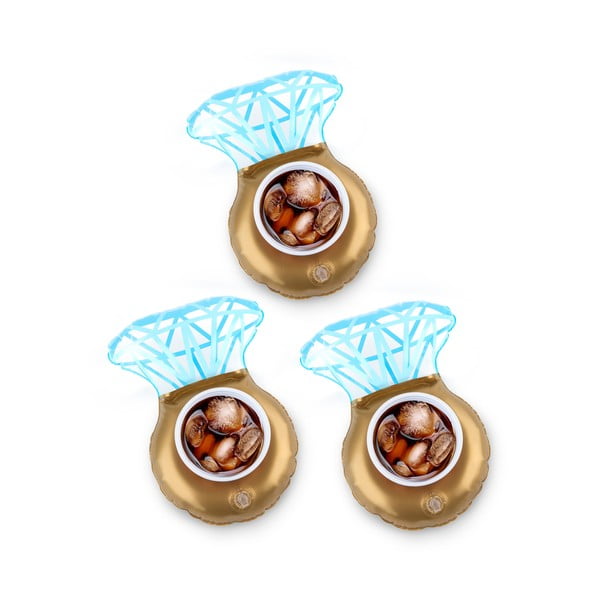 3 piepūšamo riņķu komplekts dzērieniem Big Mouth Inc. formā.-image-3