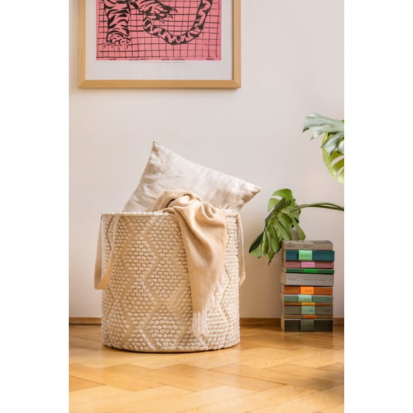 Uzglabāšanas tekstila uzglabāšanas grozs ø 40x40 cm Pearl M – Bonami Essentials-image-3