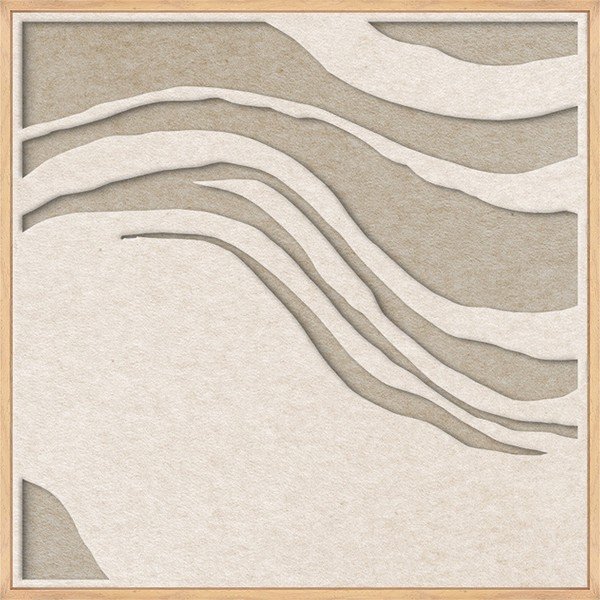 3D glezna ar rāmi/skaņas absorbējoša 62x62 cm Sacred Silence 2 – Malerifabrikken