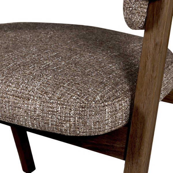 Brūns polsterēts pusdienu krēsls ar roku balstiem Tunar – WOOOD-image-4