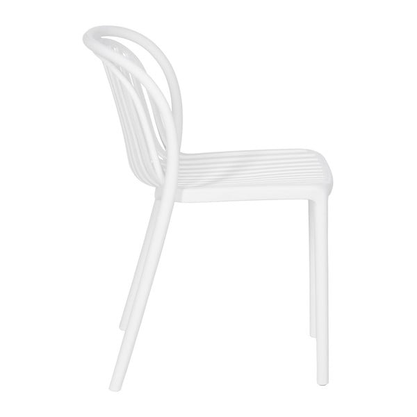 Balts plastmasas pusdienu krēsls Alia – Ixia-image-2