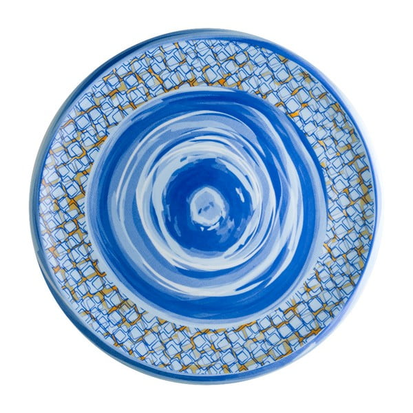 Zils porcelāna šķīvis Brandani Caos