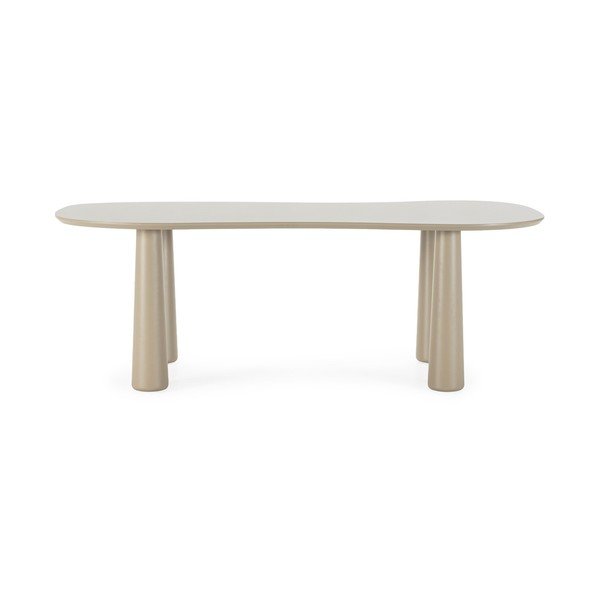 Bēšs žurnālgaldiņš ar priedes masīvkoka galda virsmu 110x220 cm Nahia – MOME