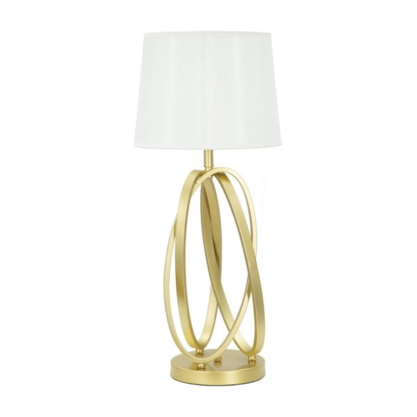 Balta galda lampa ar zeltītu dizainu Mauro Ferretti Circle