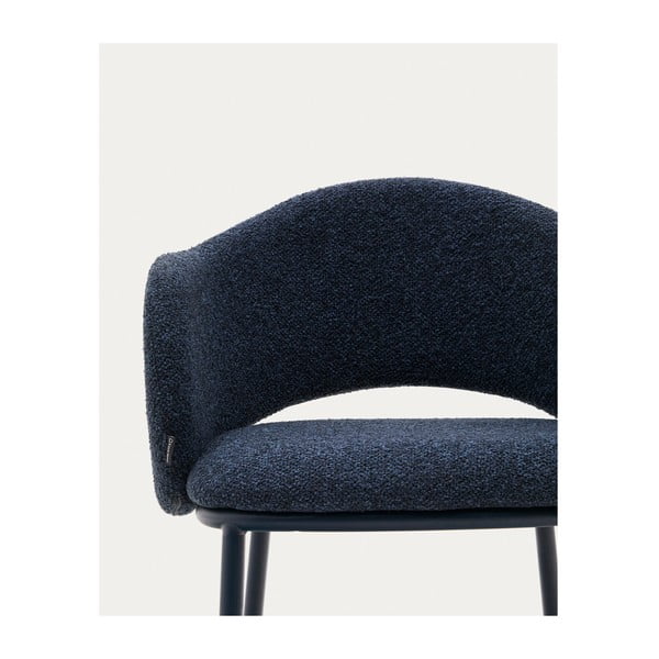 Tumši zils bāra krēsls (sēdekļa augstums 65 cm) Maina – Kave Home-image-2