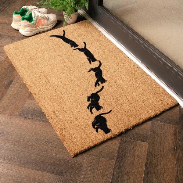 Kokosšķiedras kājslauķis 40x60 cm Jumping Cats – Artsy Doormats-image-1