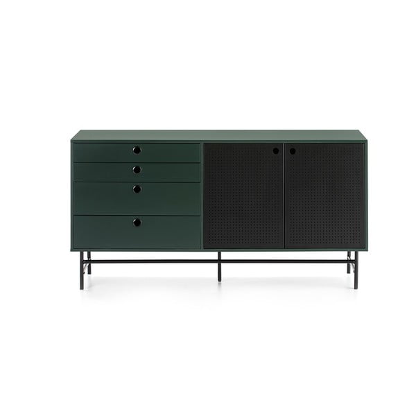 Melni zaļa kumode Teulat Punto, platums 150 cm-image-4