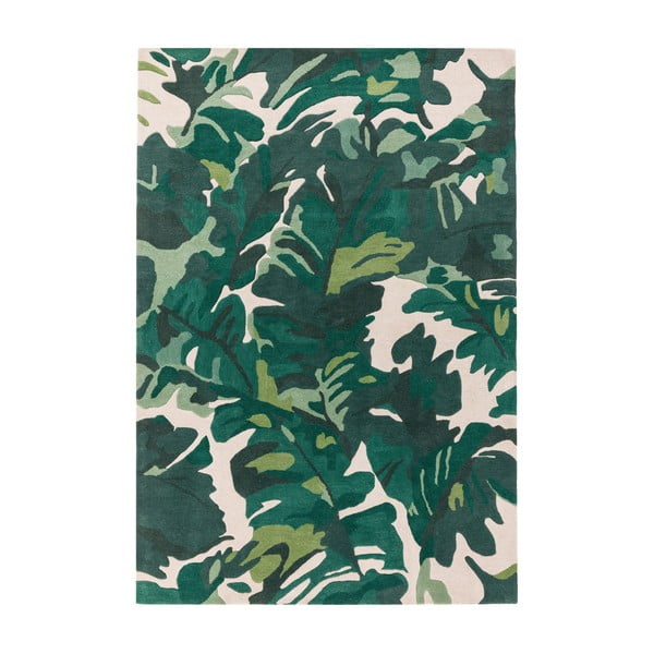 Tumši zaļš ar rokām darināts vilnas paklājs 200x300 cm Matrix – Asiatic Carpets