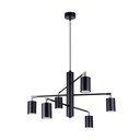 Melna metāla piekaramā lampa Virta – Sollux