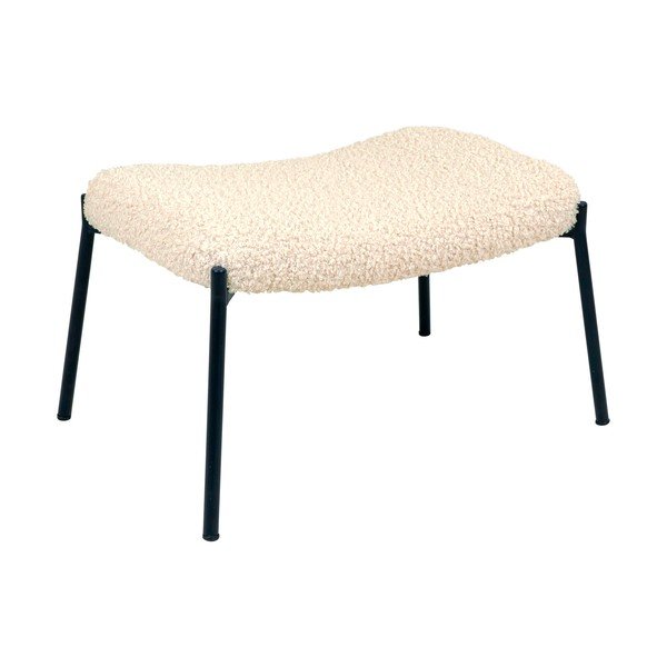 Krēmkrāsas kāju soliņš no mākslīgās kažokādas Glasgow – House Nordic-image-2