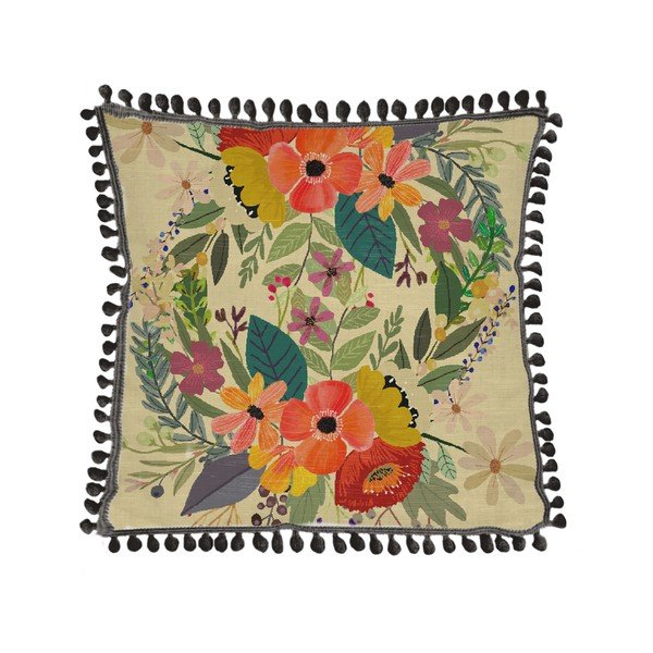 2 spilvenu komplekts ar linu Little Nice Things Floral Panda, 45 x 45 cm-image-2