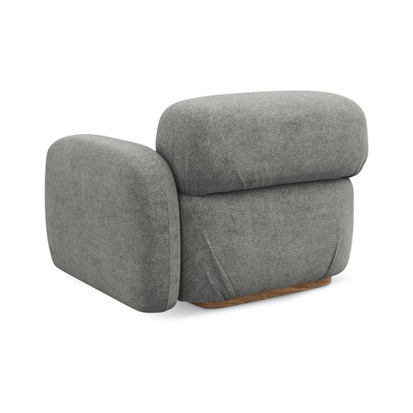 Pelēka modulārā dīvāna daļa no buklē auduma (ar labo stūri) Ailani – Makamii-image-3