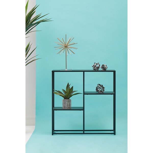 Melns tērauda plaukts 80x81x26 cm Acero – Premier Housewares-image-2
