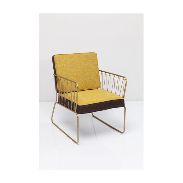 Melns un dzeltens krēsls Kare Design String